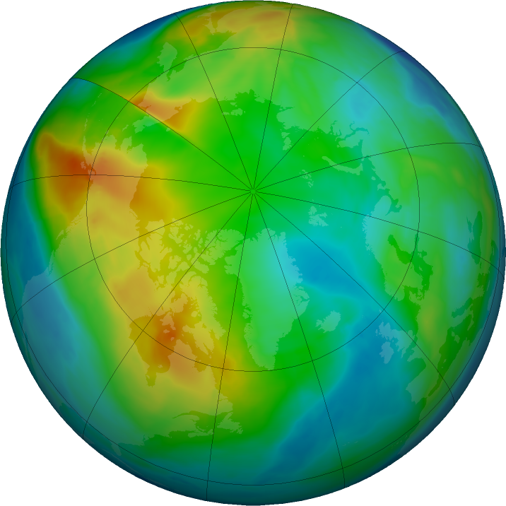 Arctic ozone map for 02 December 2021